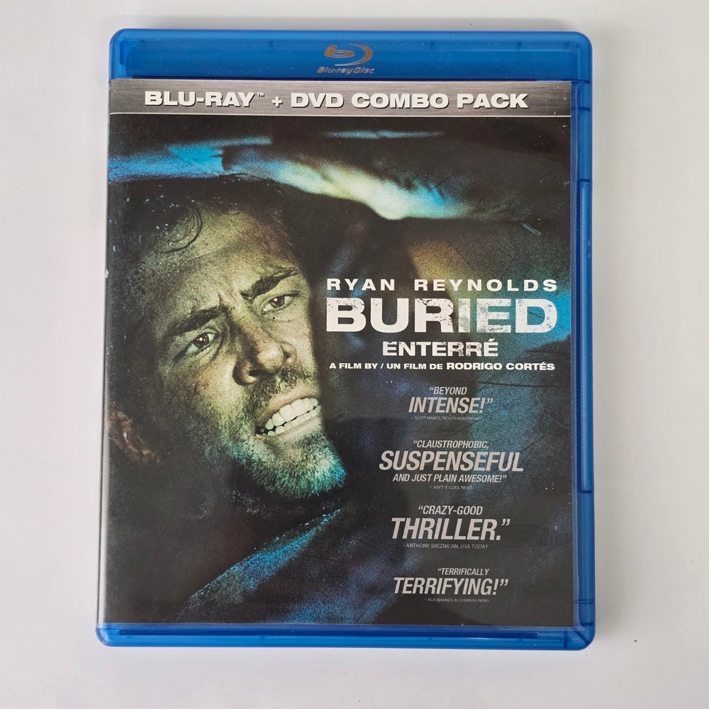Buried Ryan Reynolds Blu-ray DVD Combo Thriller Suspenseful Lionsgate
